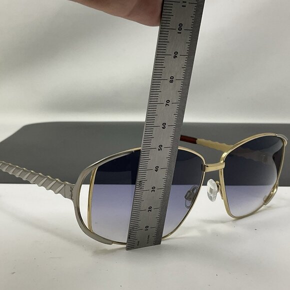 Yves Saint Laurent Vintage Gradient Sunglasses YSL 6056 y116 Gold & Silver main image 9